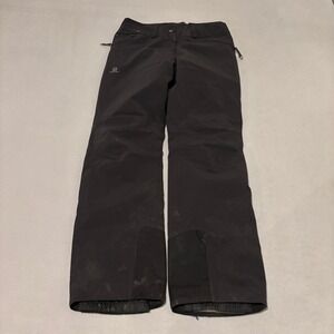Salomon Clima Pro Storm Black Ski Pants Mens Large Insulated Snowboard Trousers